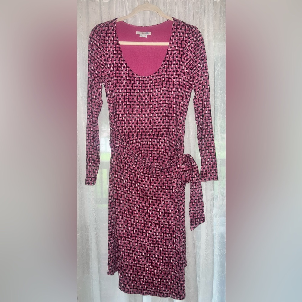 Boden Silvia Faux Wrap Jersey Knit dress size 10P - Picture 4 of 6